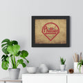 Phils Vintage Framed Poster — Retro Baseball Home Plate Wall Art