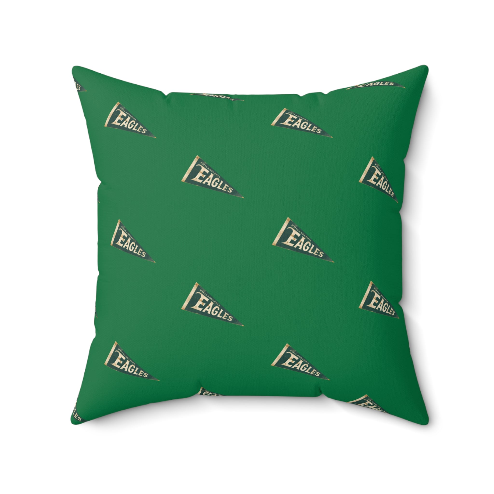 Eagles Pennant Pattern Throw Pillow — Team/Eagles Fan Decorative Accent
