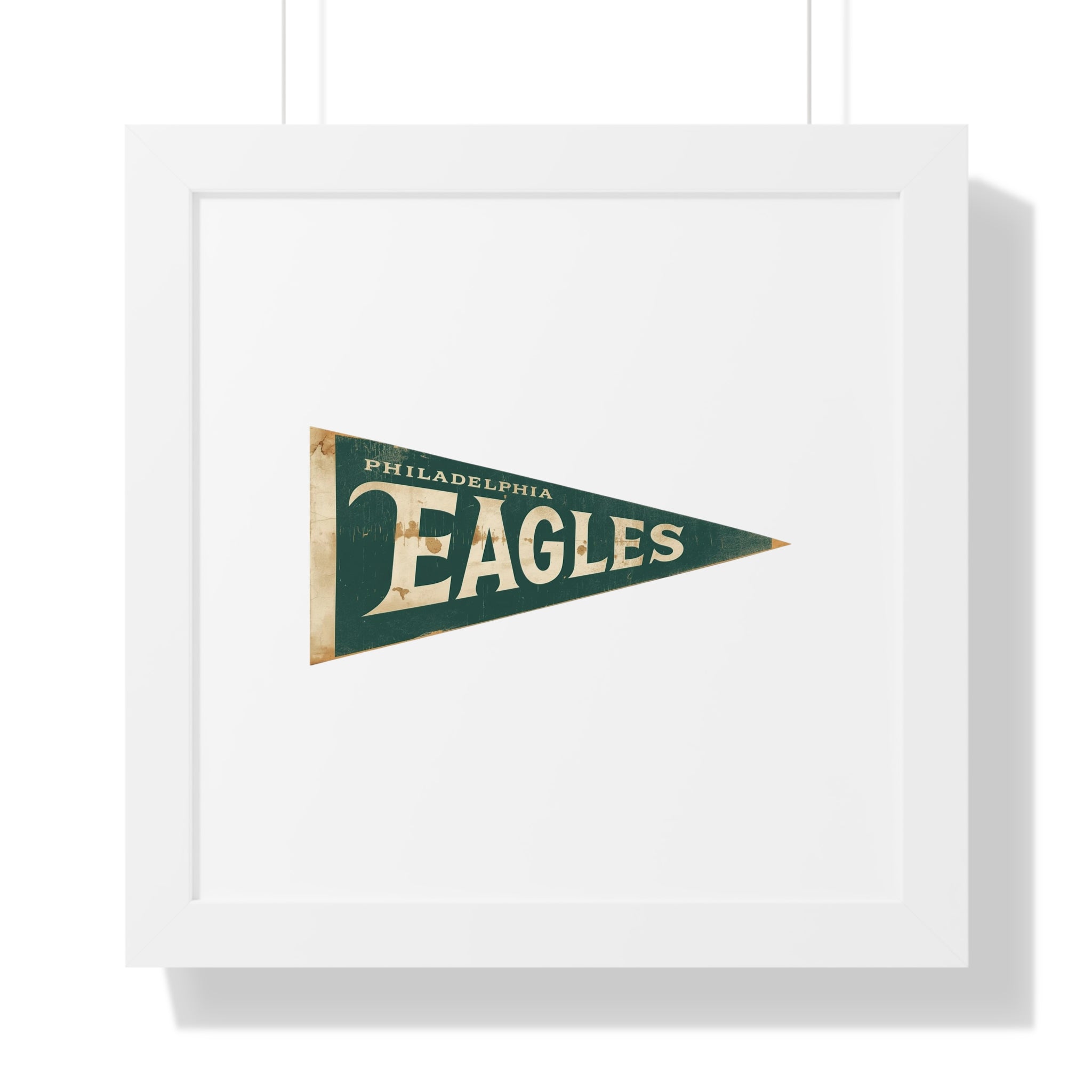 Philadelphia Birds Framed Poster — Vintage Philadelphia Eagles Pennant Wall Art