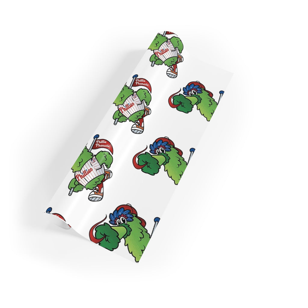 Phillies Phanatic Wrapping Paper Roll — Holiday Gift Wrap with 'Naughty' Grinch Pattern