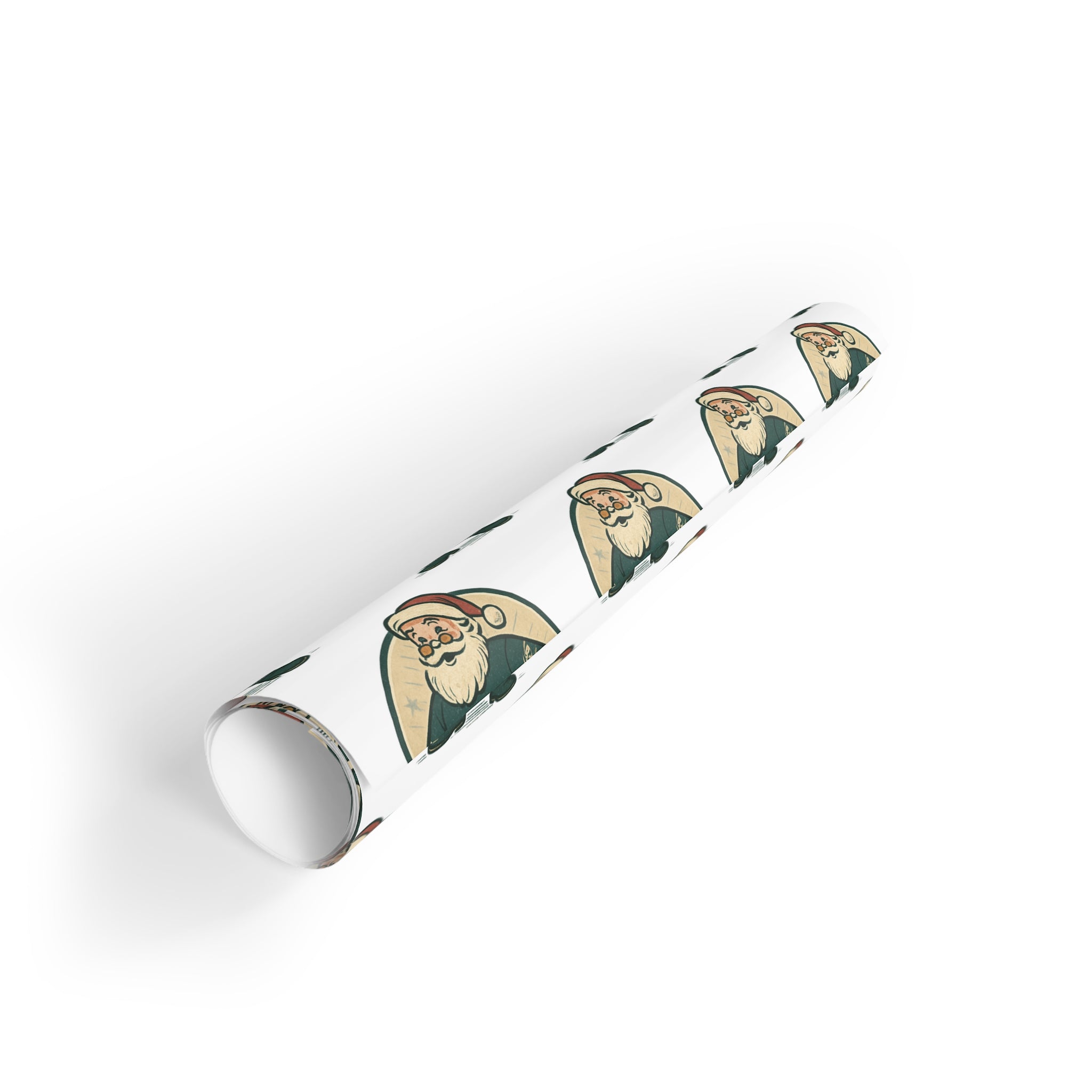 Santa Football Player Gift Wrap Roll — Retro Sports Christmas Wrapping Paper