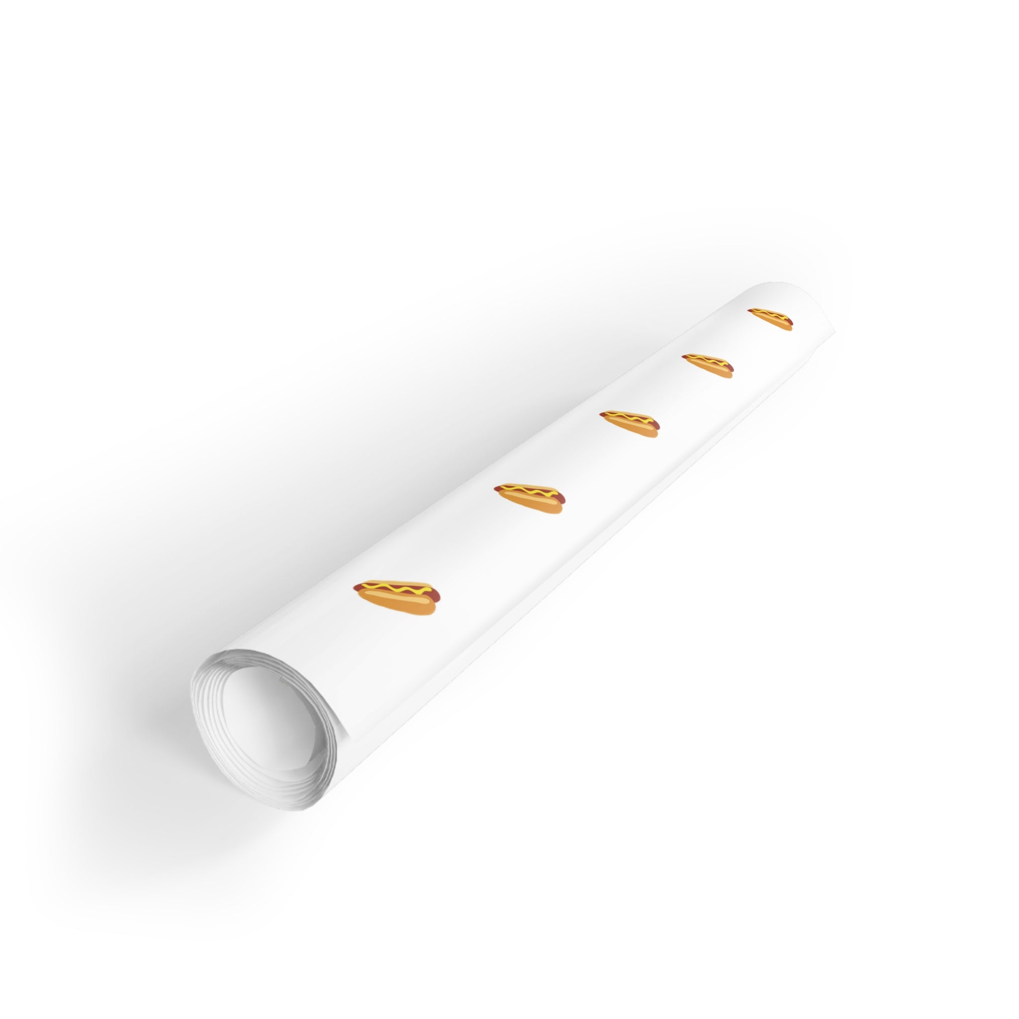HOT DOG Wrapping Paper Roll — Minimal White Pattern with hotdog Fun  Gift Wrap