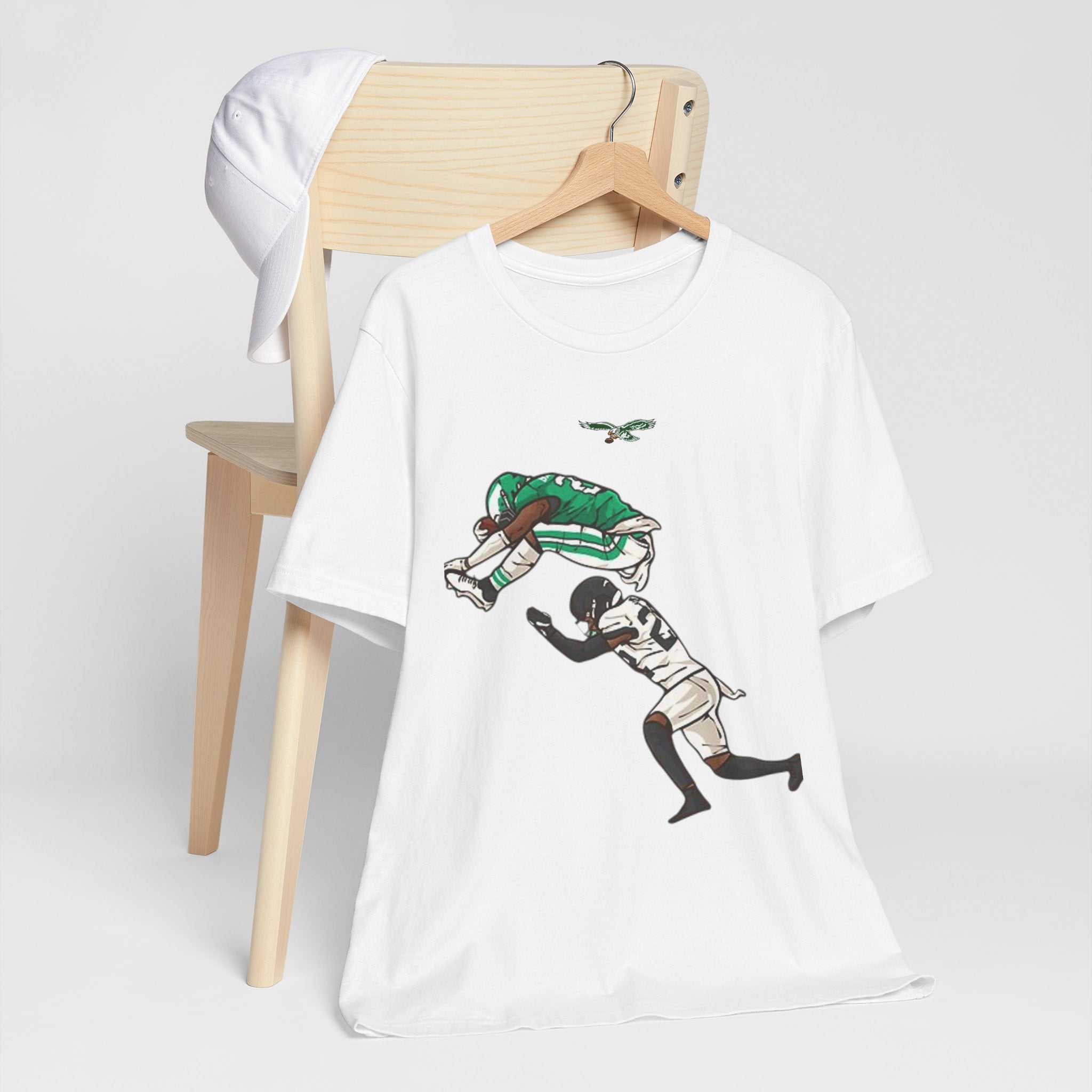 Eagles Tackle Graphic Tee — Vintage NFL-Style Game Moment