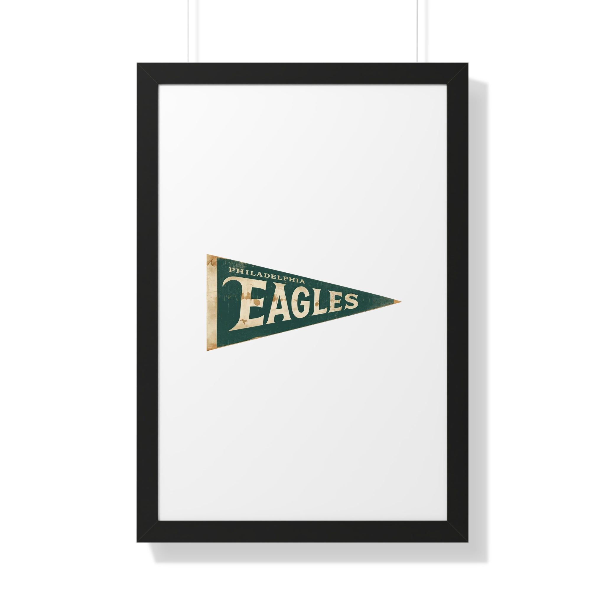 Philadelphia Birds Framed Poster — Vintage Philadelphia Eagles Pennant Wall Art