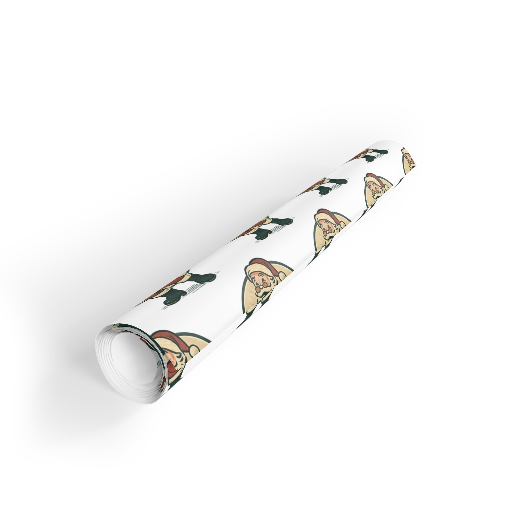Santa Football Player Gift Wrap Roll — Retro Sports Christmas Wrapping Paper