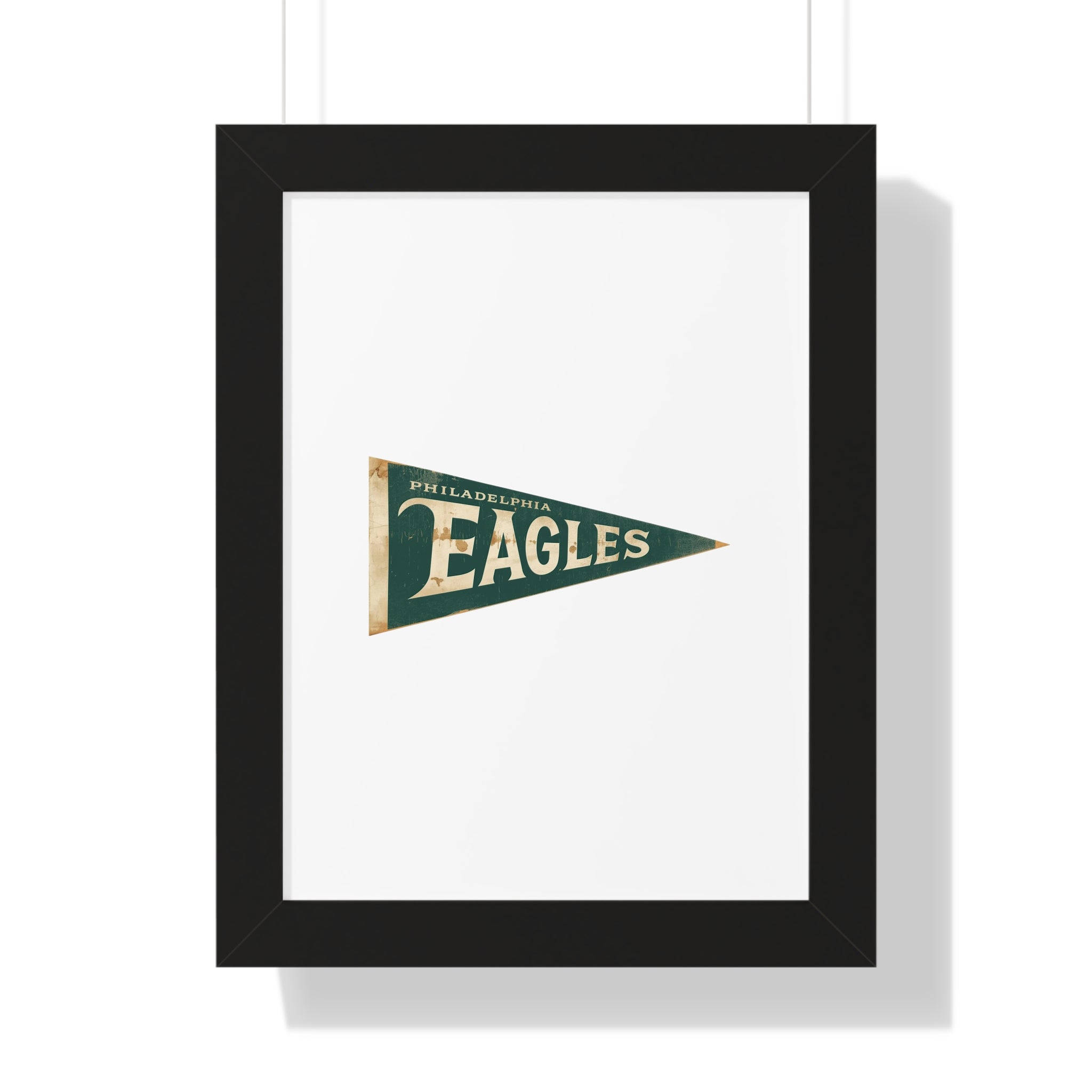 Philadelphia Birds Framed Poster — Vintage Philadelphia Eagles Pennant Wall Art