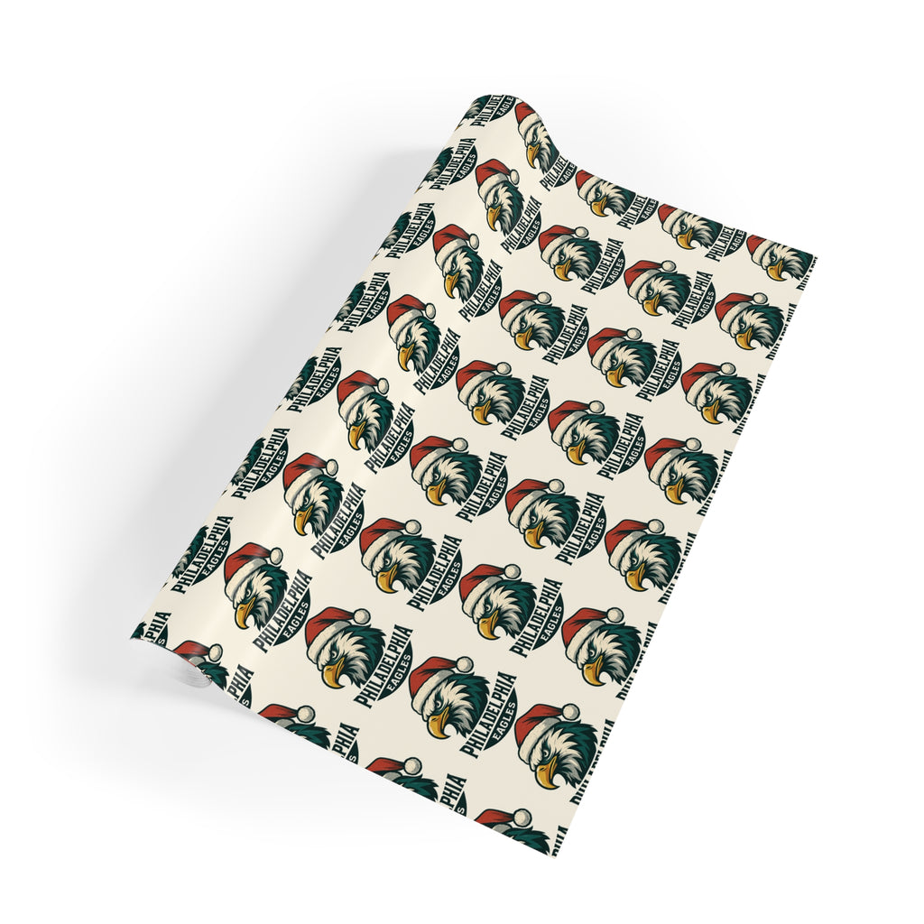 Vintage Eagle Santa  Gift Wrap Roll — Americana Christmas & Fourth of July Wrapping Paper