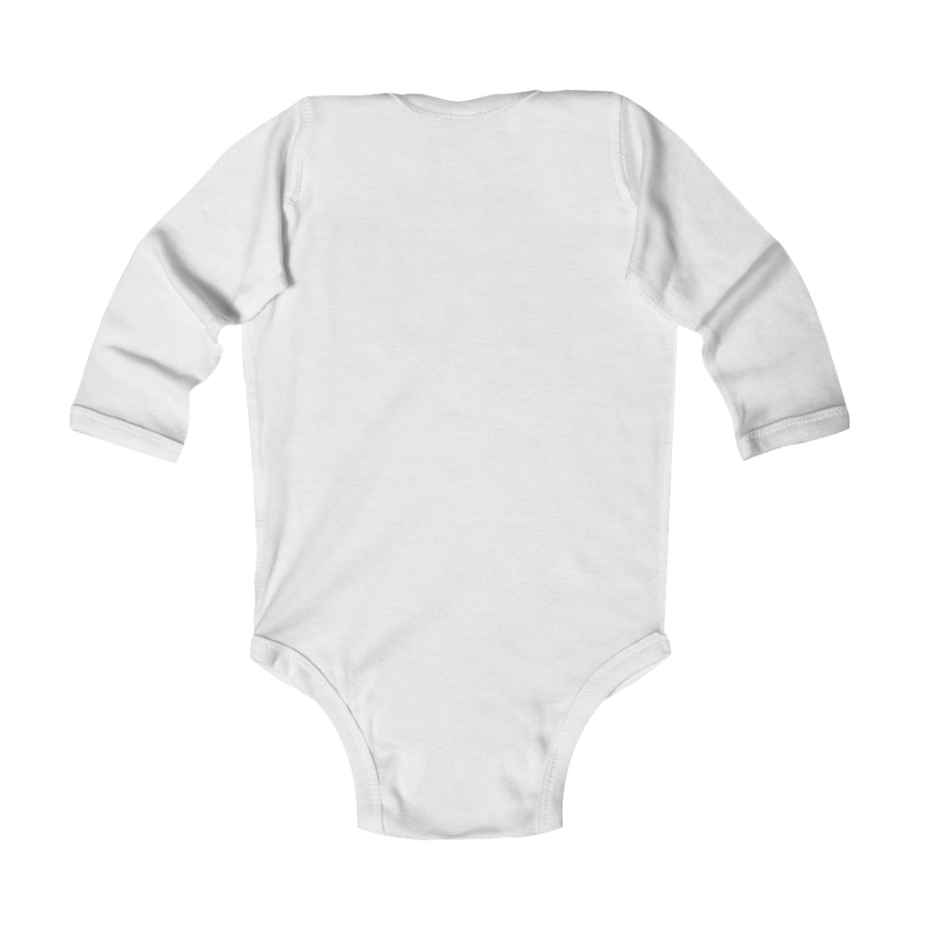 Baby Phillies Bodysuit — Cute Skateboarding Dinosaur Graphic Infant Long Sleeve Onesie