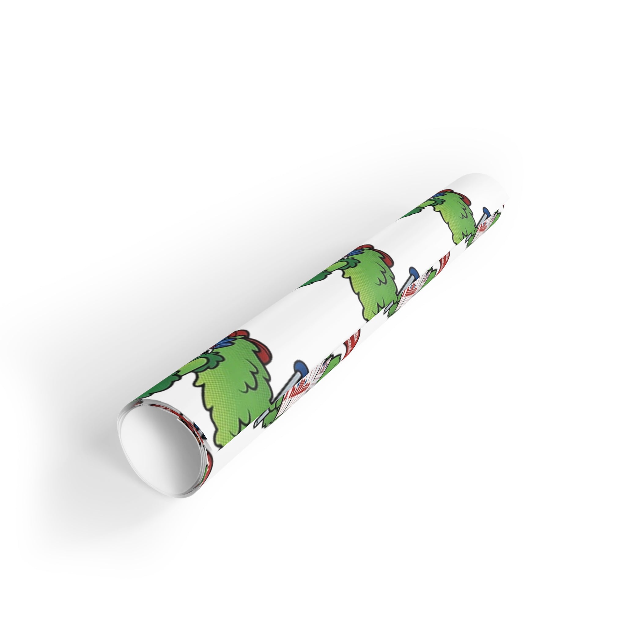 Phillies Phanatic Wrapping Paper Roll — Holiday Gift Wrap with 'Naughty' Grinch Pattern