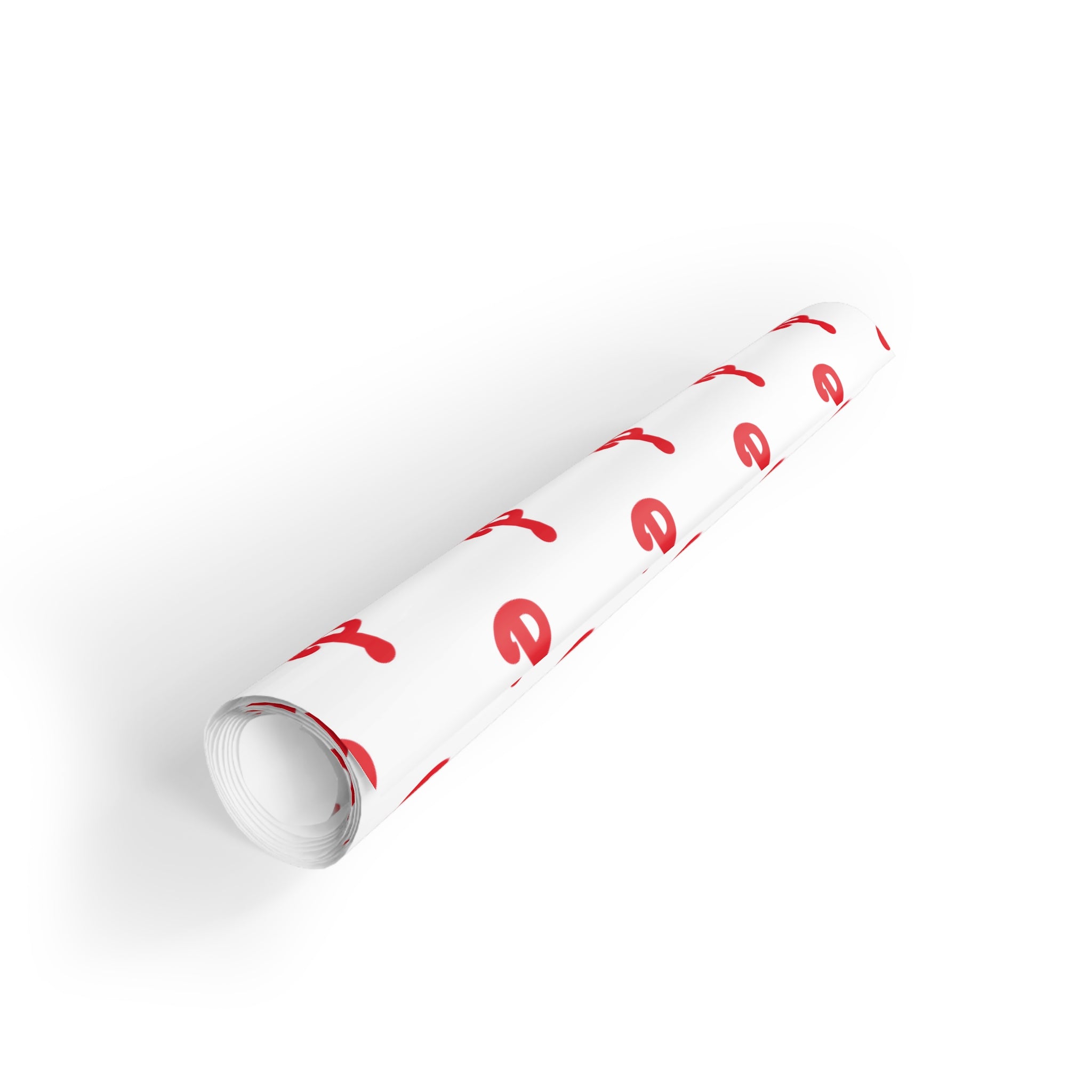 Phils Wrapping Paper Roll — Red Script “P” Pattern Gift Wrap