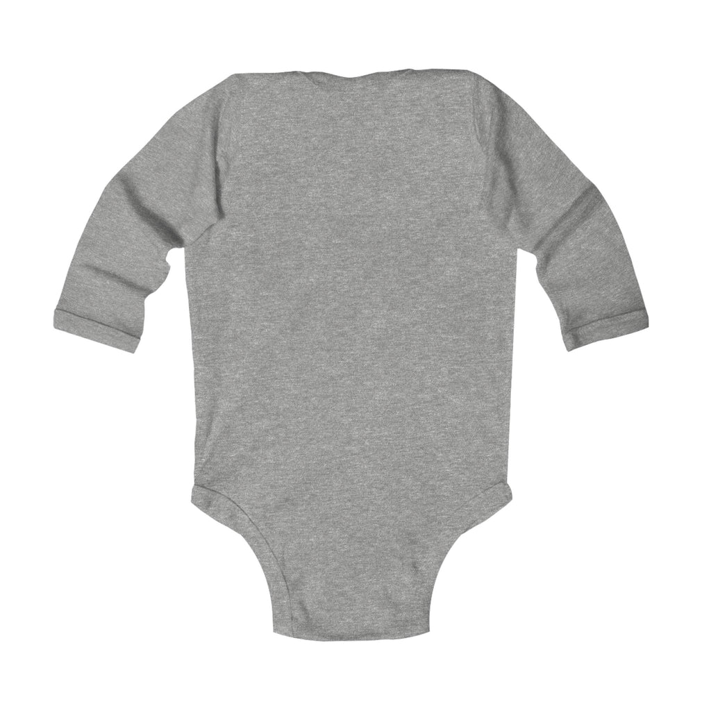 Baby Phillies Bodysuit — Cute Skateboarding Dinosaur Graphic Infant Long Sleeve Onesie